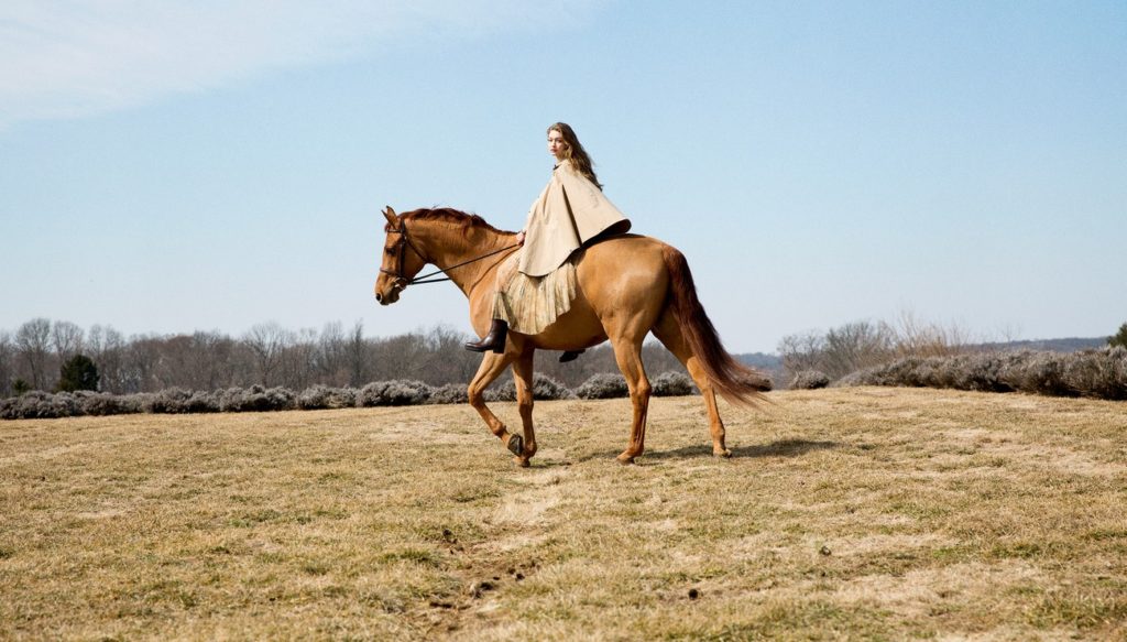 Gigi Hadid horseback riding at Yolanda Hadid Farm in New Hope, Pennsylvania