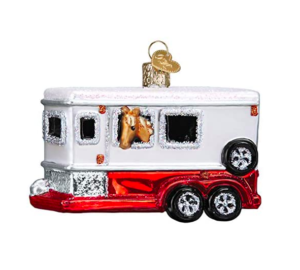 horse trailer horse ornament