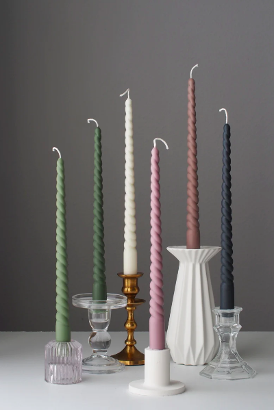 swirl candles, twist candles