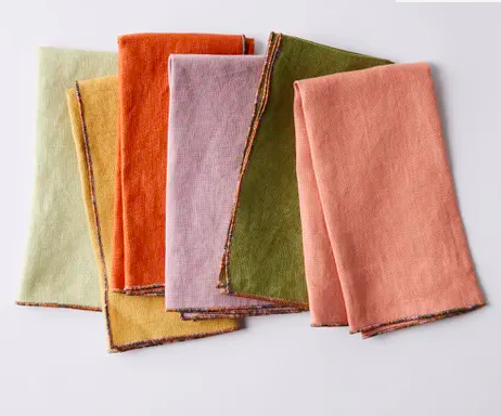 colorful linen napkins